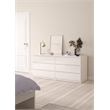Hawthorne Collections 3PC Set - 2 Nightstands and Double Dresser in White Gloss