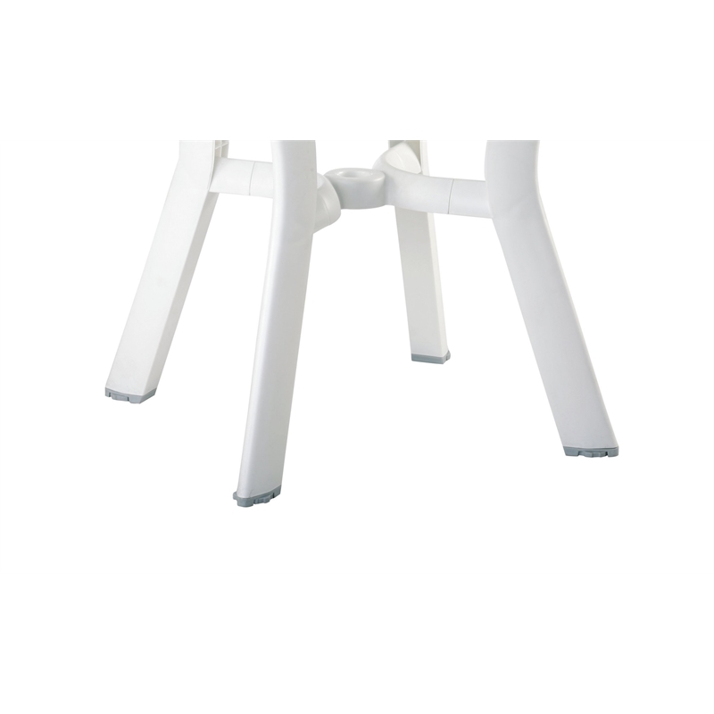Hawthorne Collections Set of 5 Resin Patio Table and 4 Resin Chairs in White