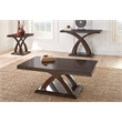 Hawthorne Collections Set of 3 Coffee Table and 2 End Tables in Espresso Cherry