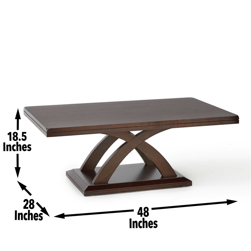 Hawthorne Collections Set of 3 Coffee Table and 2 End Tables in Espresso Cherry