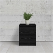 Hawthorne Collections 3 Piece Set - Double Dresser and 2 Nightstands in Black