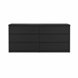 Hawthorne Collections 3 Piece Set - Double Dresser and 2 Nightstands in Black
