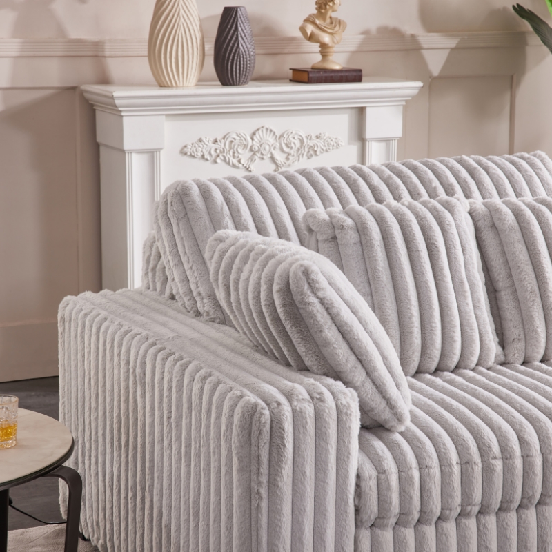 Hawthorne Collections Sofa Slider Power Recliner Glider in Presley Latte