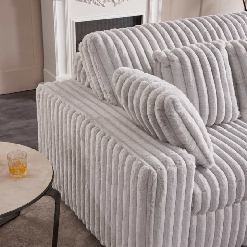 Hawthorne Collections Sofa Slider Power Recliner Glider in Presley Latte