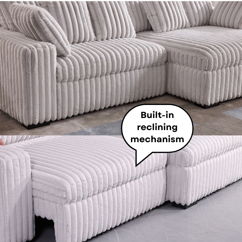 Hawthorne Collections Sofa Slider Power Recliner Glider in Presley Latte
