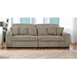 Hawthorne Collections Sofa Slider Power Recliner Glider in Presley Latte