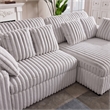 Hawthorne Collections Sofa Slider Power Recliner Glider in Presley Latte