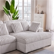 Hawthorne Collections Sofa Slider Power Recliner Glider in Presley Latte