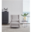 Hawthorne Collections Fabric Manual Swivel Glider and Recliner in Gray