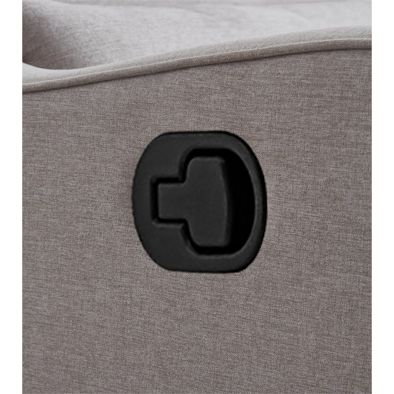 Hawthorne Collections Fabric Manual Swivel Glider and Recliner in Gray