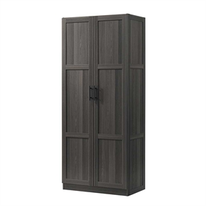 Hawthorne Collections Engineered Wood Storage Cabinet - Dark Wood/Graphite Black