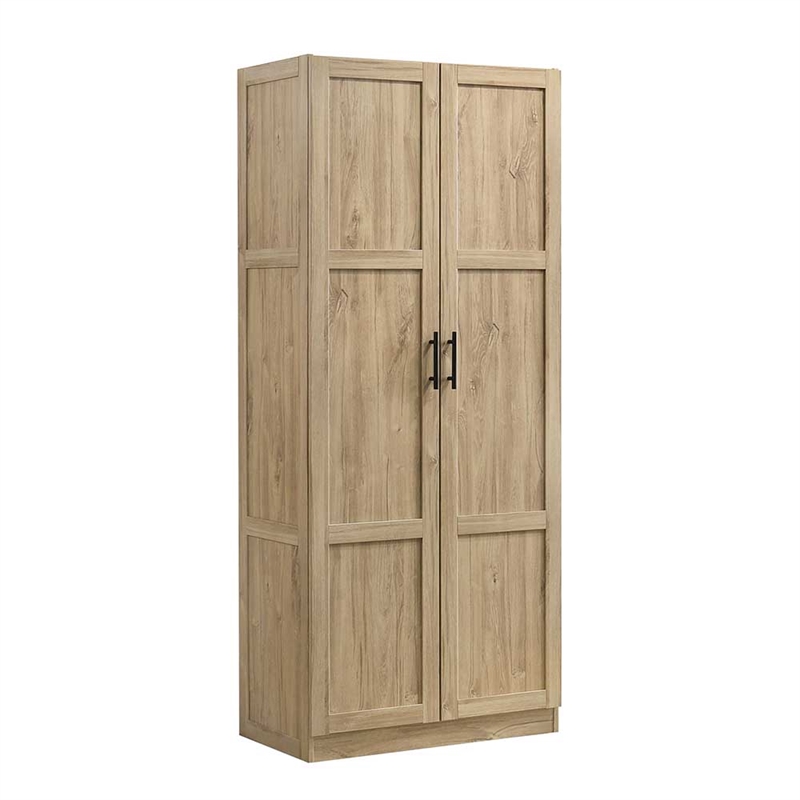 Hawthorne Collections Contemporary Engineered Wood Storage Cabinet in Light Wood