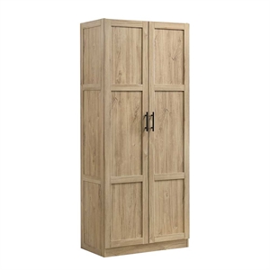 Hawthorne Collections Contemporary Engineered Wood Storage Cabinet in Light Wood
