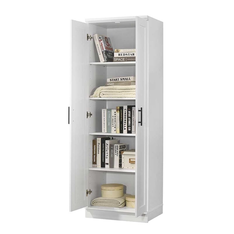 Hawthorne Collections Contemporary Engineered Wood Storage Cabinet in White