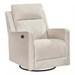 Hawthorne Collections Recliner Glider with Swivel Rocker with USB in Cream