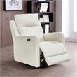 Hawthorne Collections Recliner Glider with Swivel Rocker with USB in Cream