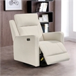 Hawthorne Collections Recliner Glider with Swivel Rocker & USB - Light Tan Brown