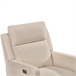 Hawthorne Collections Recliner Glider with Swivel Rocker & USB - Light Tan Brown