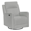 Hawthorne Collections Recliner Glider with Swivel Rocker with USB in Gray