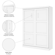 Hawthorne Collections Modern Queen Murphy Bed 65-inch Space-Saving in White