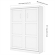 Hawthorne Collections Modern Queen Murphy Bed 65-inch Space-Saving in White