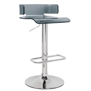 atlin designs swivel adjustable bar stool in gray