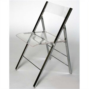 atlin designs acrylic folding chair (set of 2)