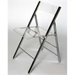 Atlin Designs Contemporary Acrylic/Metal Folding Chair in Clear (Set of 2)