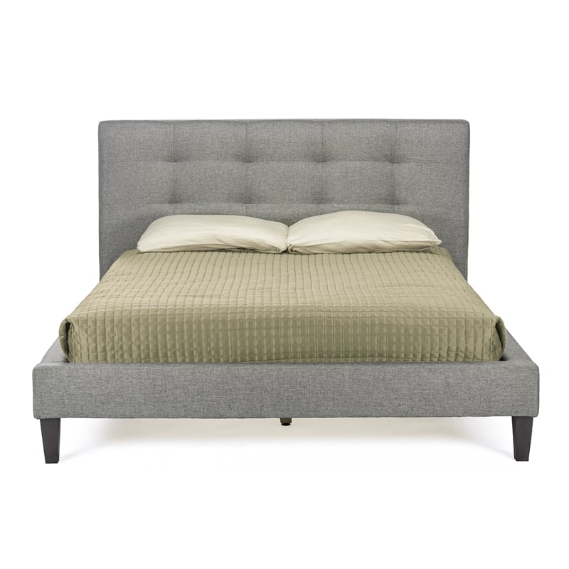 Atlin Designs Upholstered Full Platform Bed in Gray