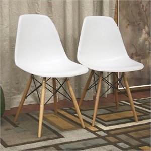 atlin designs accent chair in white (set of 2)