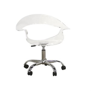 atlin designs acrylic swivel office chair