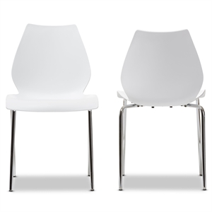 Atlin Designs Dining Chair in White (Set of 2)