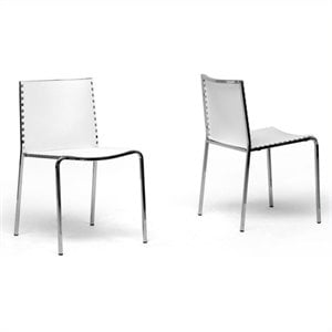 atlin designs dining chair in white (set of 2)
