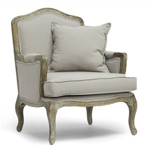 atlin designs classic accent chair in beige