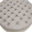Atlin Designs Round Upholstered Ottoman in Gray
