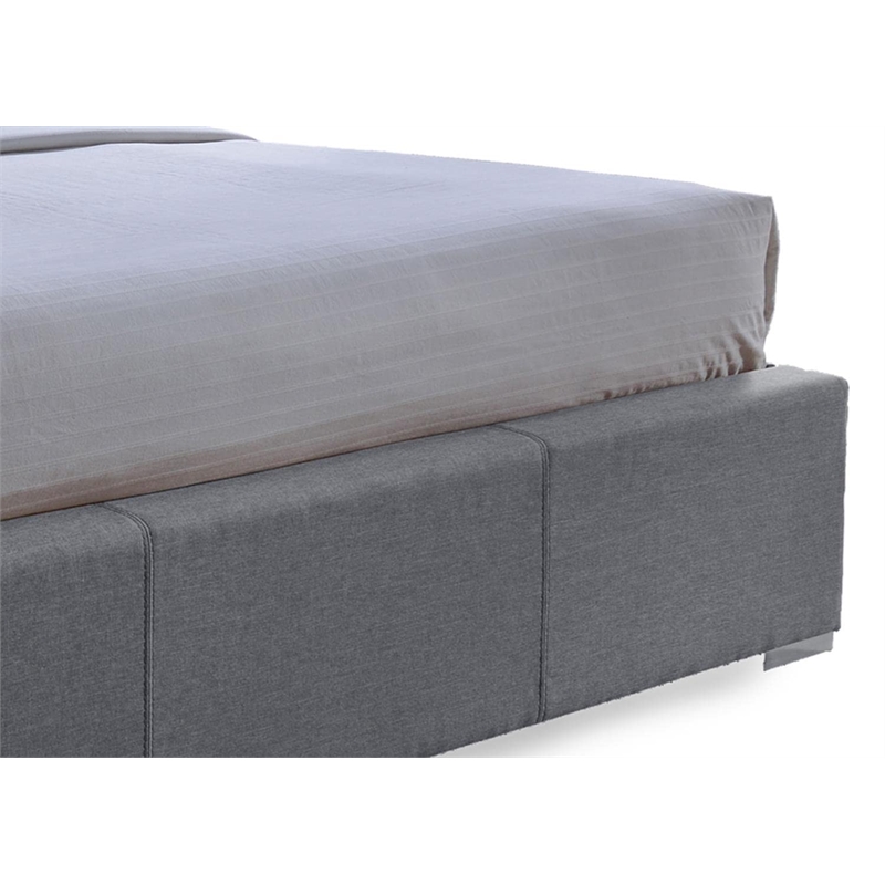 Atlin Designs Upholstered Queen Tufted Storage Bed in Gray