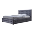 Atlin Designs Modern Fabric Upholstered Queen Platform Bed in Gray