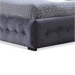 Atlin Designs Modern Fabric Upholstered Queen Platform Bed in Gray