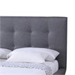 Atlin Designs Modern Polyester Fabric Upholstered Queen Platform Bed in Gray