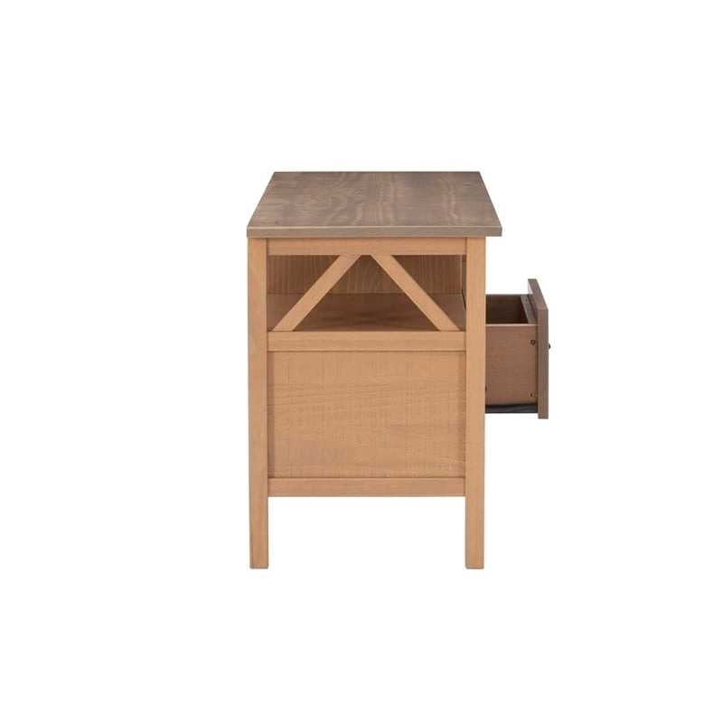 Atlin Designs Rustic Wood TV Stand for TVs up to 44