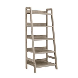 atlin designs 5 shelf bookcase in gray