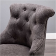 Atlin Designs Traditional Fabric Upholstered Armless Office Chair in Gray Wash