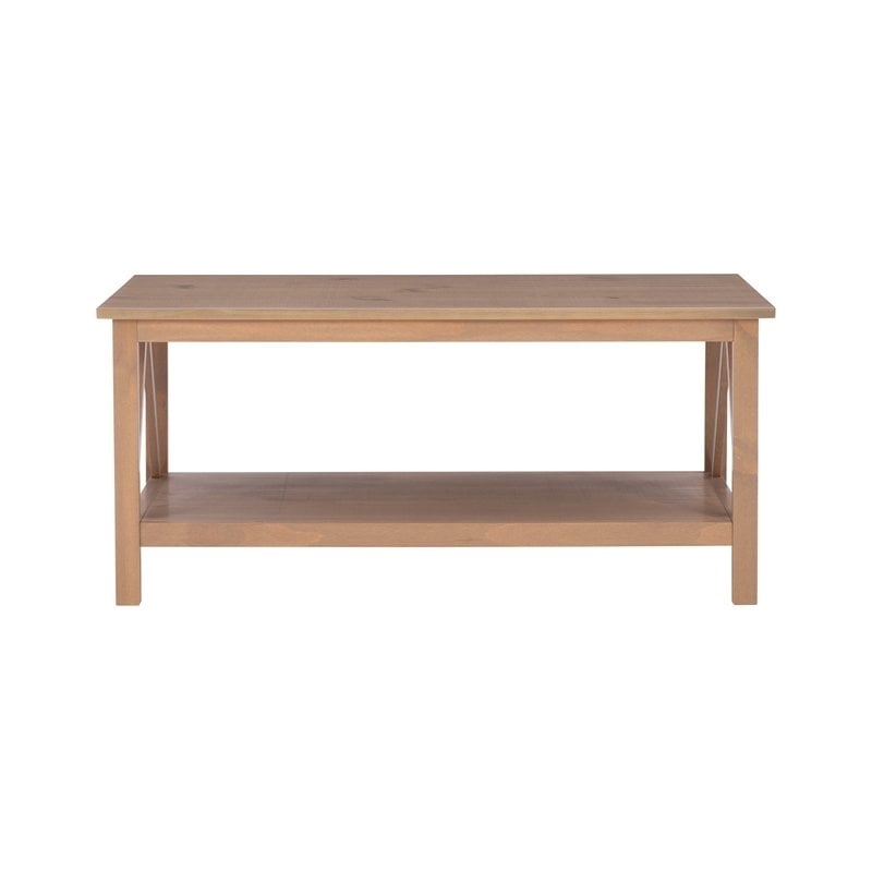 Atlin Designs Wooden Coffee Table in Rustic Driftwood