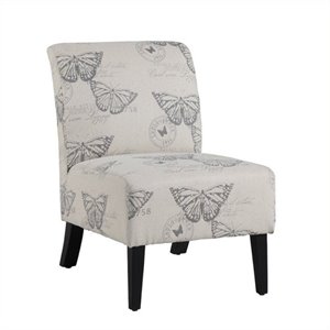 atlin designs slipper chair in ivory animal print