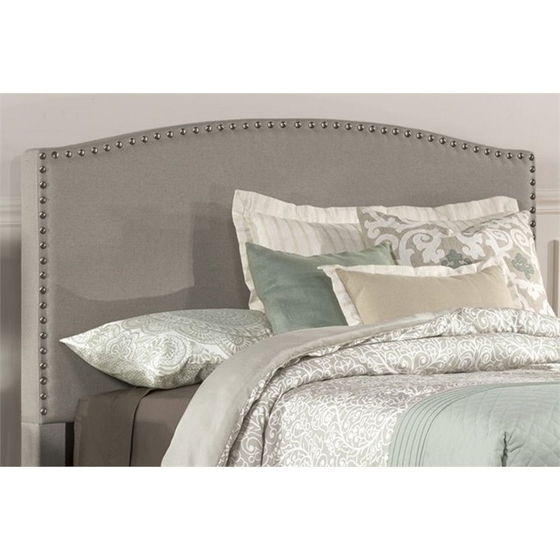 Atlin Designs Upholstered Twin Panel Headboard in Dove Gray AD1426051