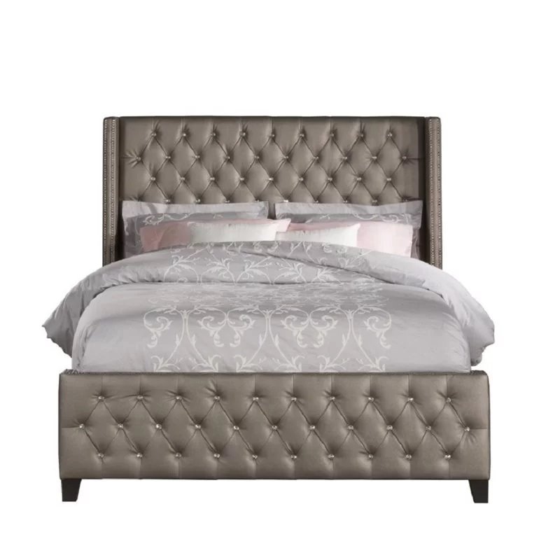 Atlin Designsatlin Designs Faux Leather Upholstered Queen Panel Bed In Gray Dailymail - Leather Upholstered Queen Bed Atlin Designsatlin Designs Faux Leather Upholstered Queen Panel Bed In Gray Dailymail - Leather Upholstered Queen Bed