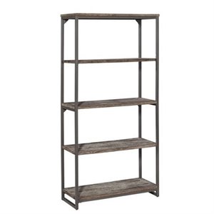atlin designs 4 shelf bookcase in gray