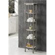 Atlin Designs 5 Shelf Tower Bookcase in Gray and Marble