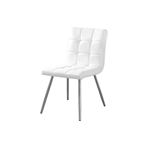 Atlin Designs 32&quotH Modern Faux Leather Dining Chair in White (Set of 2)