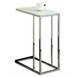 Atlin Designs Glass Top End Table in Chrome